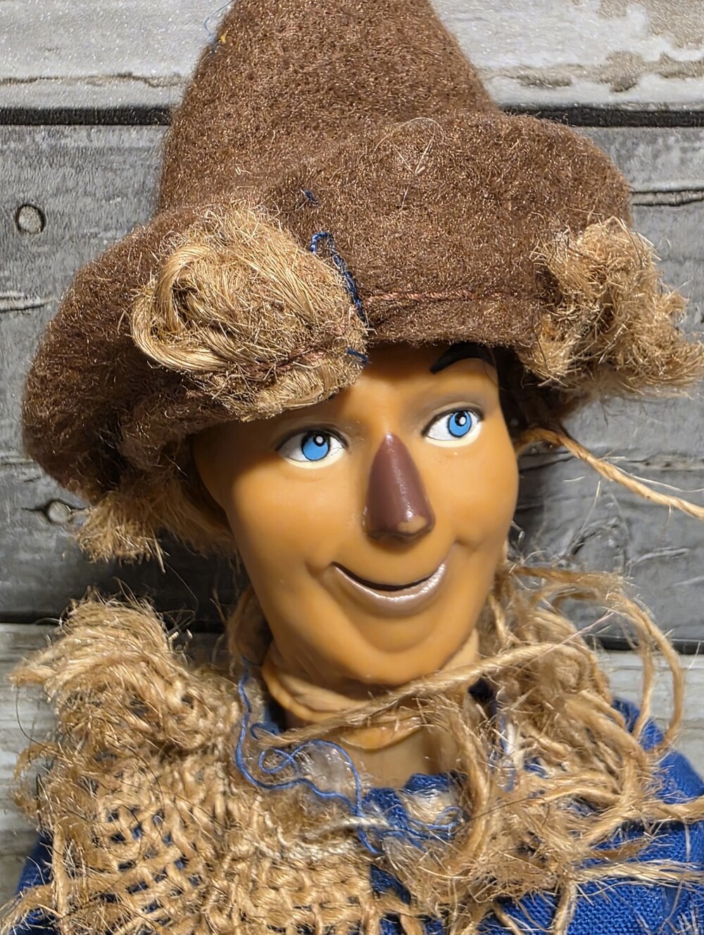 Wizard Of Oz Blue & Brown Scarecrow Doll Plush Outfit - Kids Toy - Picture 2 of 3